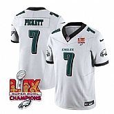 Men & Women & Youth Philadelphia Eagles #7 Kenny Pickett White 2025 Eagles Logo Super Bowl LIX Patch New F.U.S.E. Vapor Limited Stitched Jersey Dzhi,baseball caps,new era cap wholesale,wholesale hats